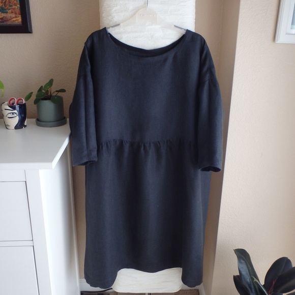 Etsy Dresses & Skirts - Oversized Waffle Linen Dress in Charcoal